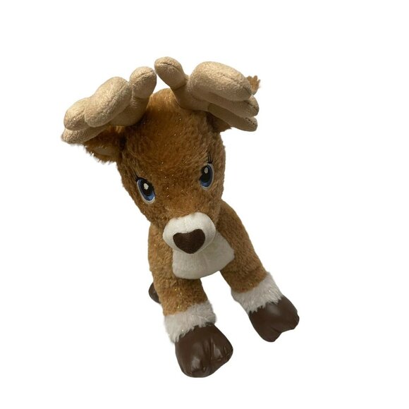 Dancer Christmas Reindeer Brown Build A Bear Workshop Plush Medallion Collar 19" - Picture 5 of 10